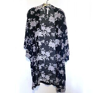 Spiritual Gangster floral, print kimono size - one size